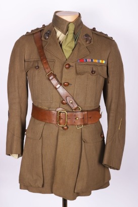 WW1 1917 Pattern Shoulder Rank Tunic of a Distinguished Service Order and Military Medal Winner of the Royal Fusiliers