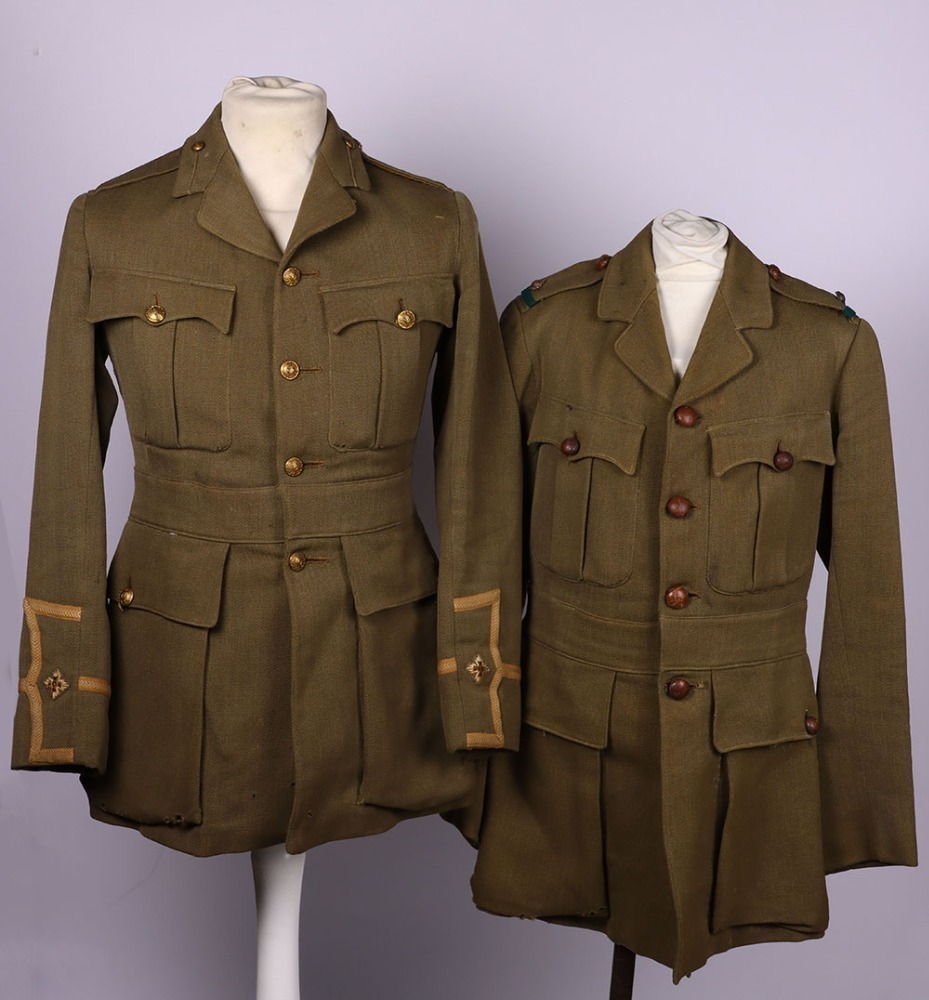 WW1 British Cuff Rank Tunic and Shoulder Rank Tunic with Divisional ...