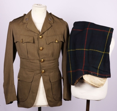 1917 Dated Scottish Shoulder Rank Uniform of a Territorial Officer in the Royal Scots