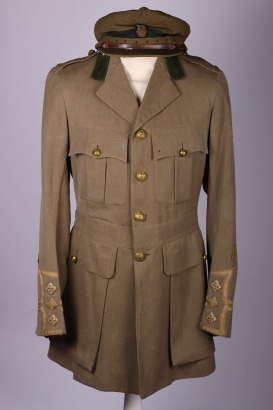 Great War Canadian Expeditionary Force Staff Officers Cuff Rank Tunic and Gor Blimey Officers Cap