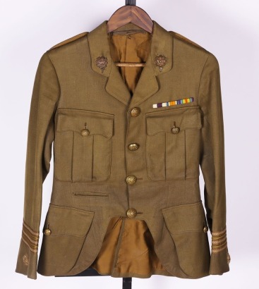 WW1 Highland Light Infantry Territorial Battalion Officers Cuff Rank Tunic