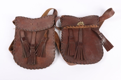 2x Undress Leather Sporrans of the Transvaal Scottish