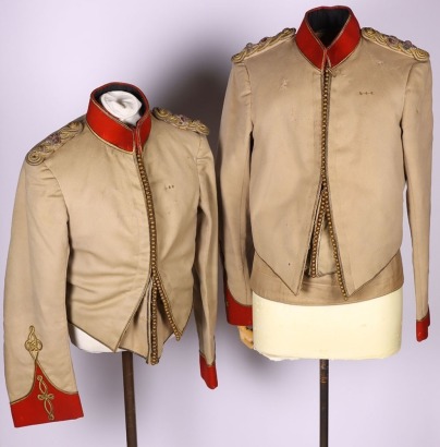 Indian Army Mess Tunics of Lieutenant Colonel A T Rowlandson 124th and 126th Baluchistan Infantry