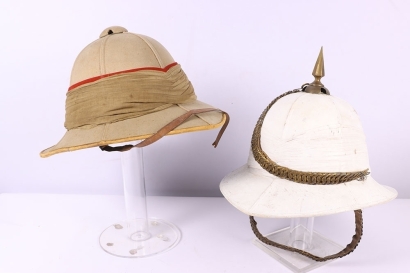 Indian Army Foreign Service Wolseley Helmet of Lieutenant Colonel Alfred Turner Rowlandson 124th & 126th Baluchistan Infantry