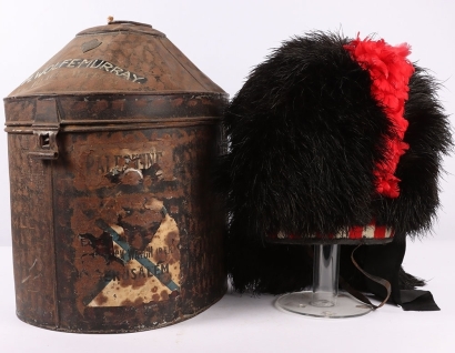 Attributed Black Watch Officers Feather Bonnet