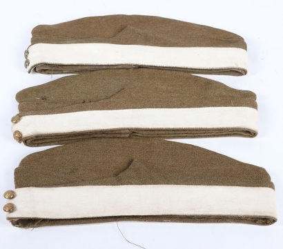 3x WW2 Period British Officer Training / Cadet Field Service Caps