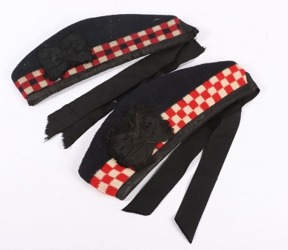 Pair of Scottish Military Glengarry Caps