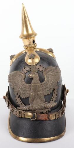 19th Century Leather Pickelhaube Helmet