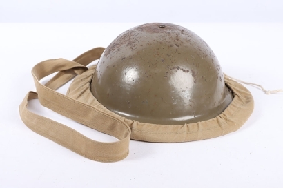 WW2 British Mk.II Steel Helmet and Civil Defence Carrier.