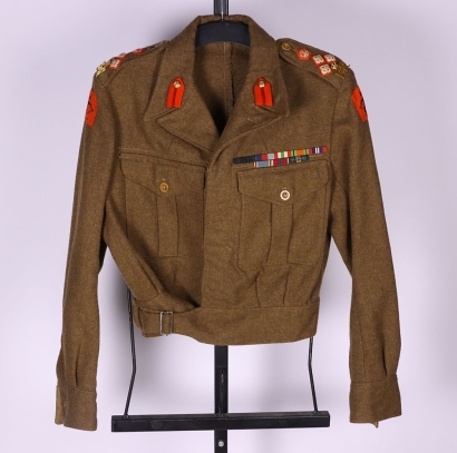 1947 Pattern Battle Dress Blouse of Brigadier Anti-Aircraft Command and EIIR Equerry