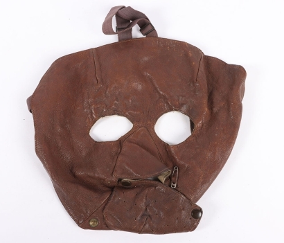 WW1 Period RFC RNAS Leather Protective Face Mask