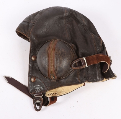 WW2 RAF B-Type Leather Flying Helmet.