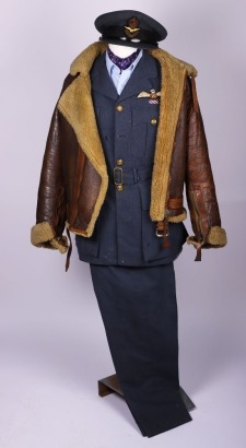 WW2 RAF Uniform Grouping, Officers SD, Peaked Cap & Leather Irvin Jacket