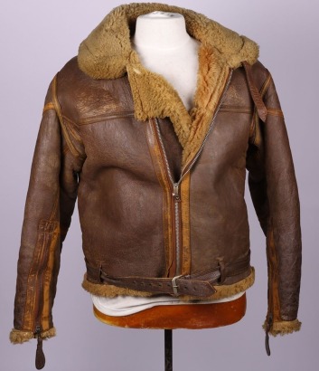 WW2 RAF Irvin Leather Flying Jacket Attributed to Wing Commander Charles John Morgan AFC & Bar