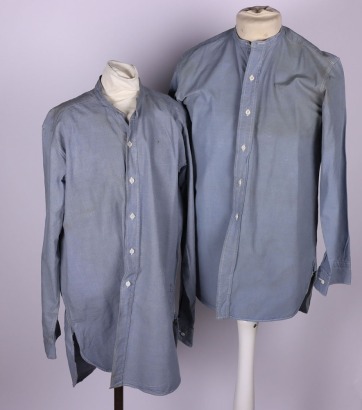 Two RAF Collarless Shirts WW2 Style