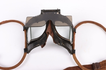 WW2 RAF MK.IVB Flying Goggles with Flip Shield Visor.