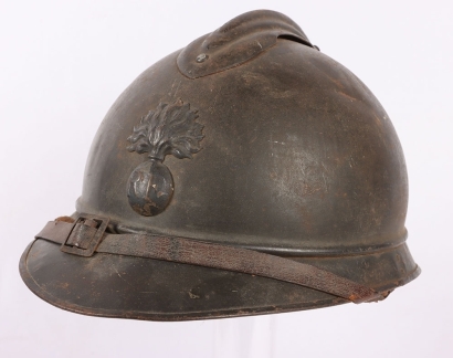 WW1 French Infantry M-15 Adrian Steel Helmet