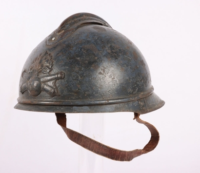 Rare Converted WW1 Adrian Helmet for Service with the Newly Formed Special Artillery / Tank Service
