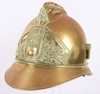 French Fire Fighters Brass Helmet,