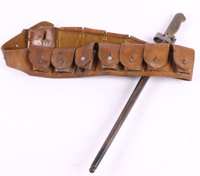Scarce WW1 French Lebel Rifle Ammunition Bandolier