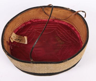 Victorian 4th Queens Own Hussars Pill Box Cap in Metal Storage Tin - 5