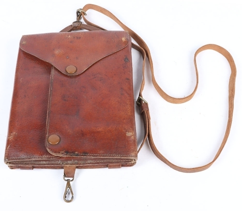 A Great War Leather Officers Document and Writing Case with Contents
