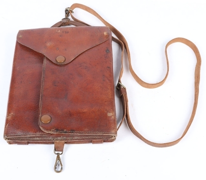 A Great War Leather Officers Document and Writing Case with Contents