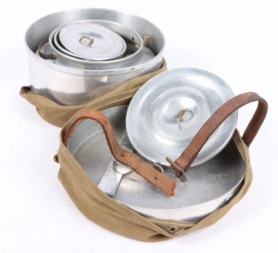 An Early 20th Century Campaign Cooking Set with Canvas Cover. - 4