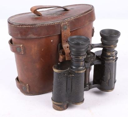 A Set of Great War Binoculars in 1917 Dated Case
