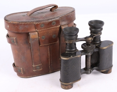 A Set of Great War Binoculars in 1917 Dated Case - 2