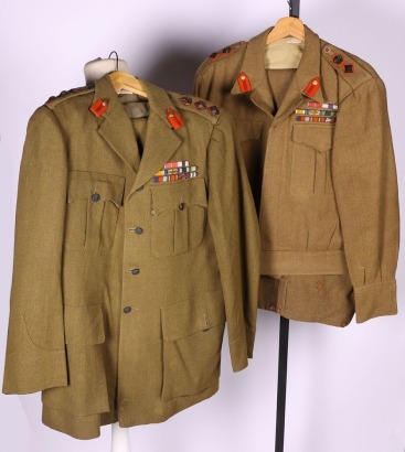 WW2 KRRC Uniform Grouping to Benson Davies, Battle Dress & Service Dress