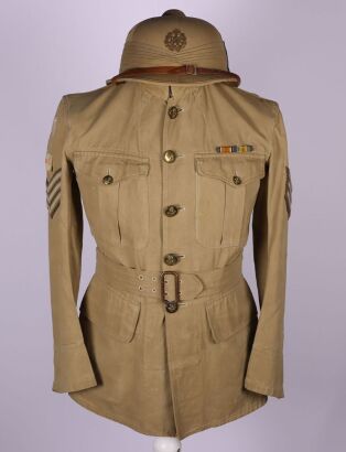 Inter War / Pre WW2 RAF Tropical OA Service Dress & Bombay Bowler Foreign Service Helmet