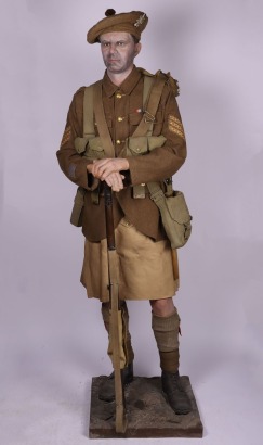 WW1 Scottish Royal Highlander Black Watch Museum Display
