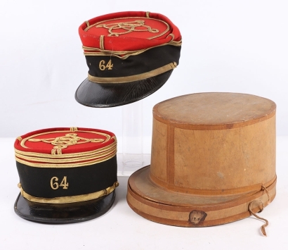 Pair of French Officers Kepis for an Officer of the 64th Regiment