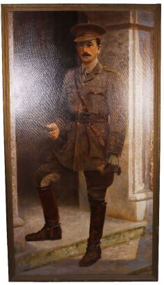 Large and Impressive Oil Painting of a WW1 Officer of an Irish Regiment