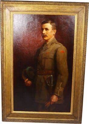 Well Executed Painting of a Royal Artillery Officer in WW1