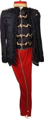 Full Victorian period undress uniform of an officer of the 11th (Prince of Albert&acirc;&euro;&trade;s Own) Hussars the &acirc;&euro;&tilde;Cherrypickers &acirc;&euro;&tilde;