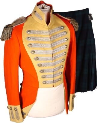 92nd (Highland) Regiment,&Acirc; An Edwardian Tattoo Copy of an Officers 1822-1829 &acirc;&euro;&tilde;Cuirass Front&acirc;&euro;&trade; Pattern Short Tailed Coatee