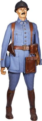 WW1 French Gas Officers Full Uniform Display