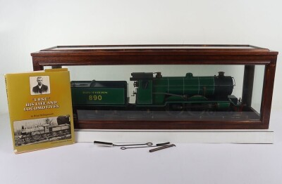 A finely made Live Steam 2.5 inch gauge model of a Atlantic class 4-4-2 locomotive and tender &lsquo;Bluebell&rsquo;, designed and built by Mr L. Lawrence a.k.a &lsquo;Curly&rsquo; 1934