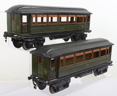 Two Marklin gauge I 1st/2nd class Passenger coaches - 3