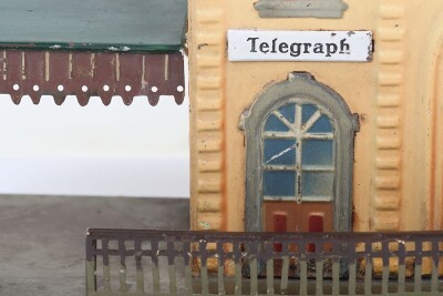 Marklin 0 gauge tinplate German market Small Town Station with Canopy Shelter - 2