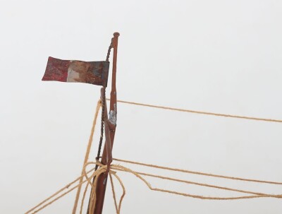 A Bing live steam tinplate three Funnel Gunboat, German circa 1905 - 6