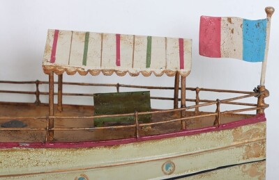A Bing clockwork tinplate two funnel River boat &lsquo;Charlotte&rsquo;, German circa 1905 - 5