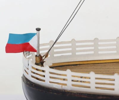 A Bing clockwork tinplate three funnel Ocean liner, German 1920s - 2