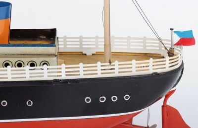 A Bing clockwork tinplate three funnel Ocean liner, German 1920s - 12