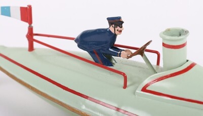 Ernst Plank tinplate clockwork Speedboat - 5