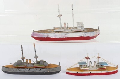 Three wooden model boats - 2