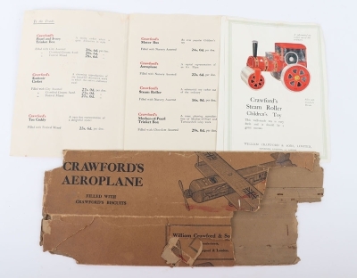 A scarce tinplate William Crawford & Sons Ltd A-One Biplane biscuit tin, English 1929 - 3