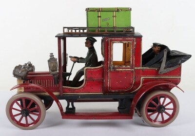 Carette tinplate clockwork Landaulette, German circa 1911 - 3